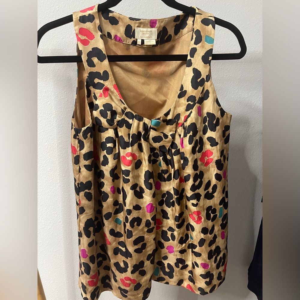 Kate Spade Multicolor Leopard Print Top